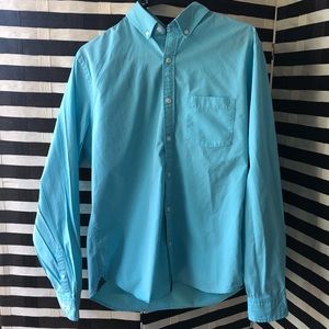 Express Turquoise Roll Up Shirt M